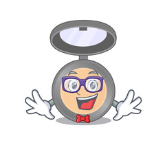 A caricature drawing of nerd highlighter wearing weird glasses