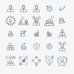 collection of business icons