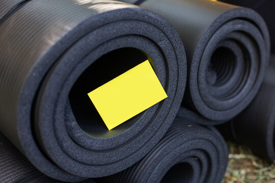 
Black sports cottons with a map for information.