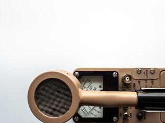 Count per minute scale and microSIevert per hour scale on Dial display of Radiation survey...