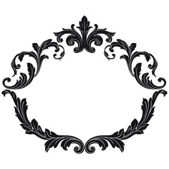 Classical baroque vector of vintage element for design. Decorative design element filigree calligraphy vector. You can use for wedding decoration of greeting card and laser cutting.