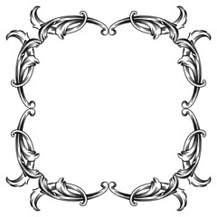 Classical baroque vector of vintage element for design. Decorative design element filigree calligraphy vector. You can use for wedding decoration of greeting card and laser cutting.