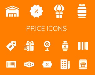 Modern Simple Set of price Vector filled Icons