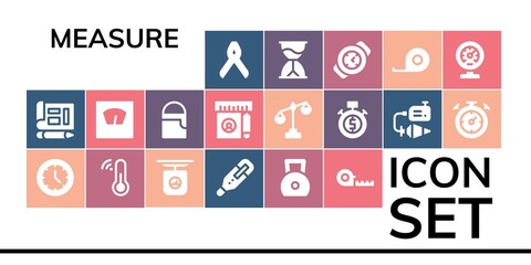 measure icon set