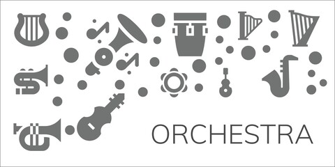 orchestra icon set
