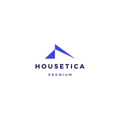 house home mortgage roof architect logo vector icon illustration