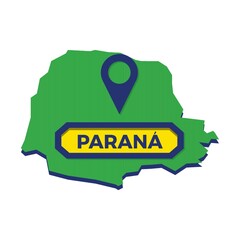 parana map with map pin
