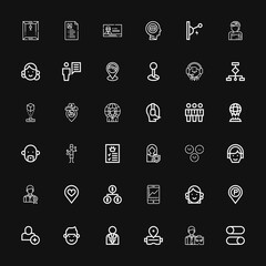 Editable 36 user icons for web and mobile