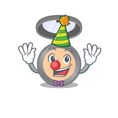 Friendly clown highlighter in mascot design concept