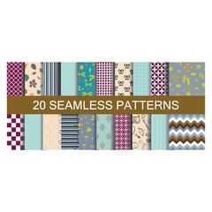 set of seamless patterns backgrounds
