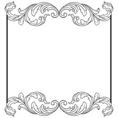 Classical baroque vector of vintage element for design. Decorative design element filigree calligraphy vector. You can use for wedding decoration of greeting card and laser cutting.