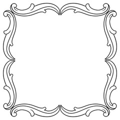 Classical baroque vector of vintage element for design. Decorative design element filigree calligraphy vector. You can use for wedding decoration of greeting card and laser cutting.