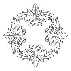 Classical baroque vector of vintage element for design. Decorative design element filigree calligraphy vector. You can use for wedding decoration of greeting card and laser cutting.