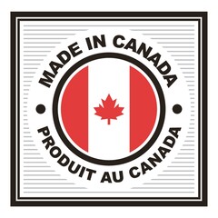 A made in canada label illustration.