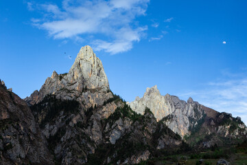 The generic stone mountains in Zhagana, a hidden village in Tibet, China.