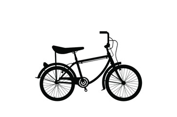 Fototapeta na wymiar Modern city or mountain bike with V-brakes. Multi-speed bicycle for adults.