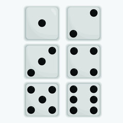 dominoes / Dice on white background vector illustration