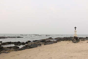 waves and rocks on the Arabian sea Goa