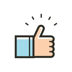 A thumbs up icon illustration.