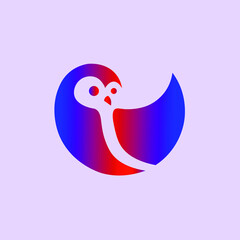 cute owl logo vector design