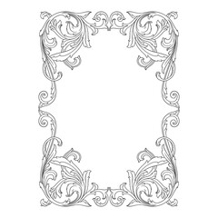 Classical baroque vector of vintage element for design. Decorative design element filigree calligraphy vector. You can use for wedding decoration of greeting card and laser cutting.