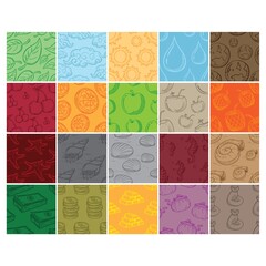 set of seamless pattern backgrounds