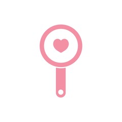 magnifying glass with heart symbol