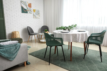 Interior of modern stylish dining room