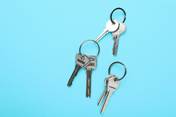 Many keys on color background