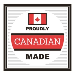 proudly canadian made label