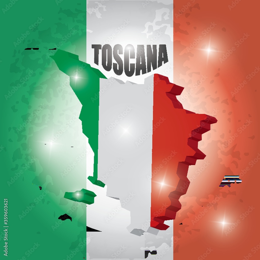 Sticker Toscana map