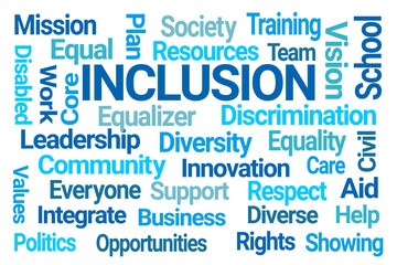 Fototapeta premium Inclusion Word Cloud on White Background
