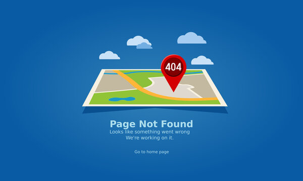 Summer error page with map and pinned location