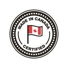 A made in canada label illustration.