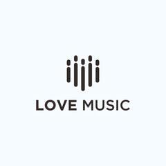 love music logo. love icon