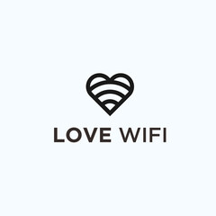 love wifi logo. love icon