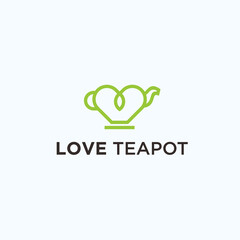 Love Teapot logo. love icon
