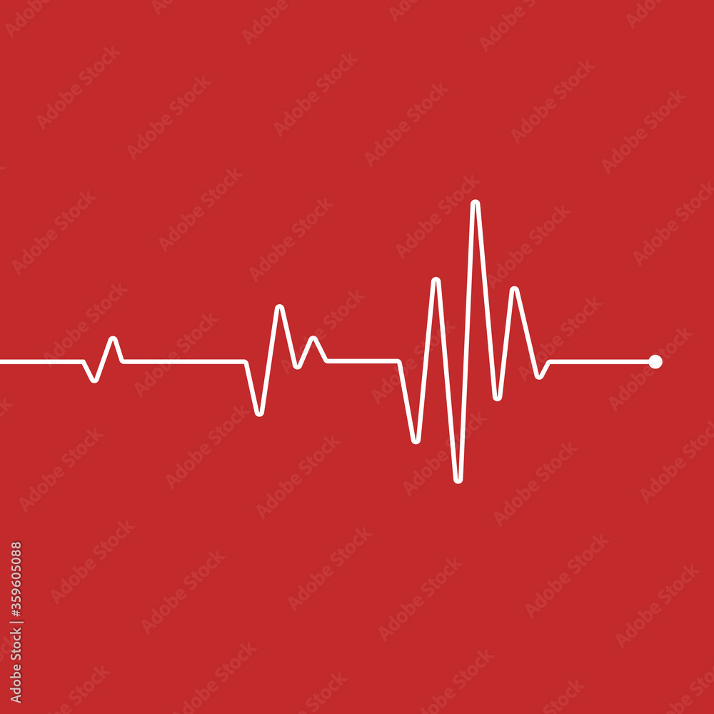 Wall mural heartbeat health care and science icon medical innovation concept background vector design.