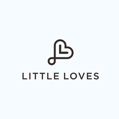 L love logo. love icon