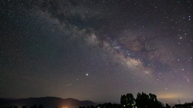 天の川　星空の動きタイムラプス　2020年6月21日撮影