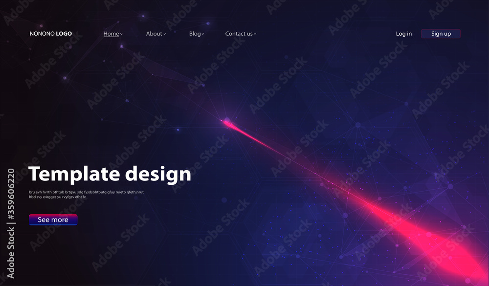 Poster abstract technology data visualization background. network futuristic wireframe. artificial intellig