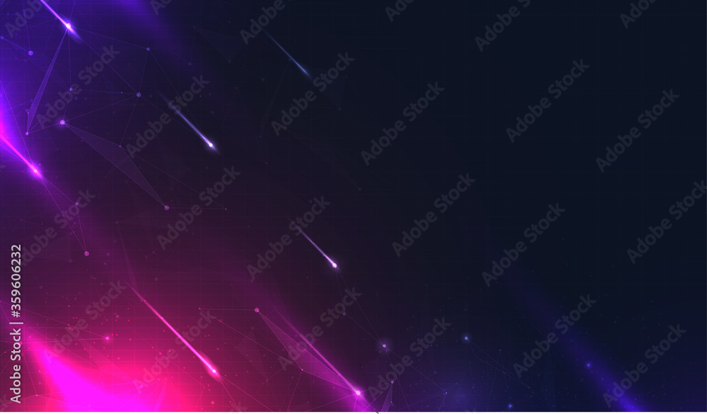 Poster abstract technology data visualization background. network futuristic wireframe. artificial intellig