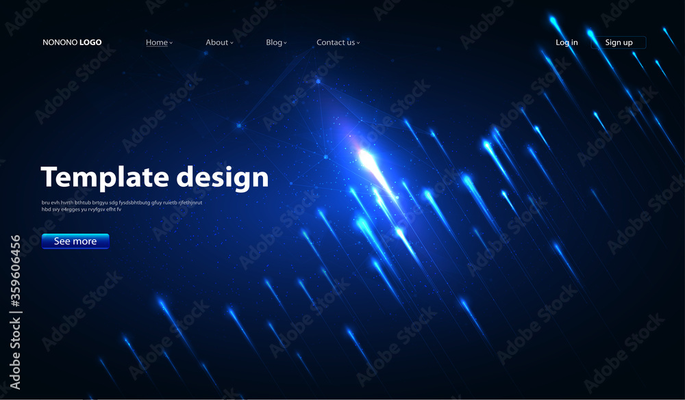 Poster abstract technology data visualization background. network futuristic wireframe. artificial intellig