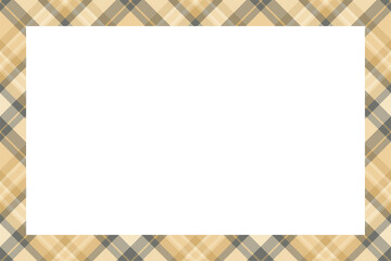 Vintage frame vector. Scottish border pattern retro style. Tartan plaid ornament.