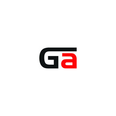 Abstract Letter GA logo design template.