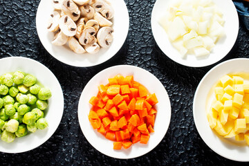 vegetables and mushroom