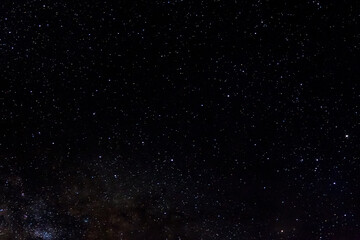 Fototapeta na wymiar Stars and galaxy outer space sky night universe black starry background of shiny starfield 