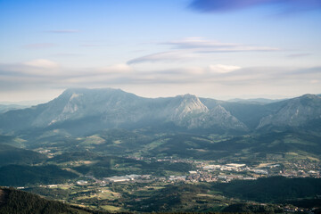 landscape in basque mountains