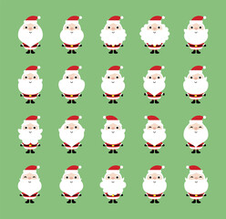 cute christmas santa claus vector collection