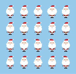 cute christmas santa claus vector collection